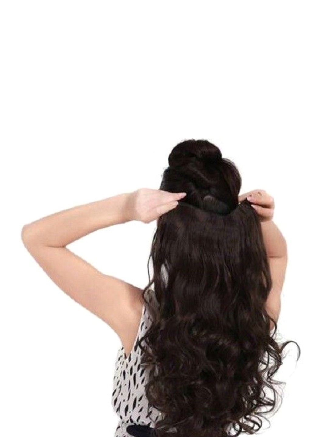 

CRIBE Clip-In Curly Locks Hair Extension - Brown - 22 Inch