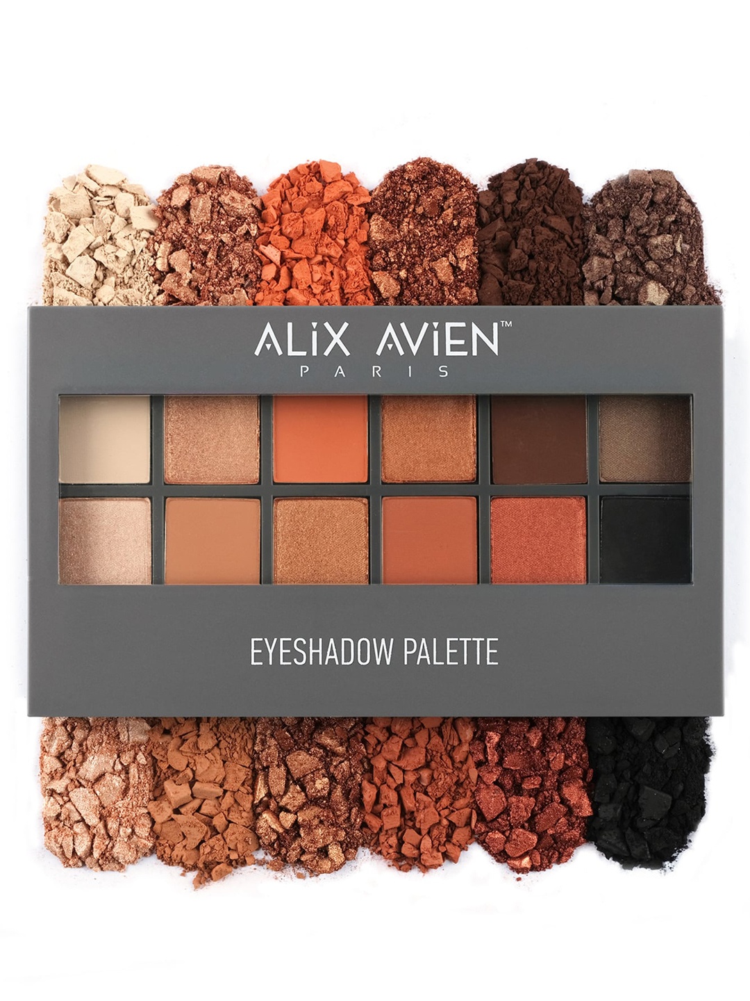 

ALIX AVIEN PARIS 12 Full Pigments Eyeshadow Palette 30 g - Coffee Time, Peach