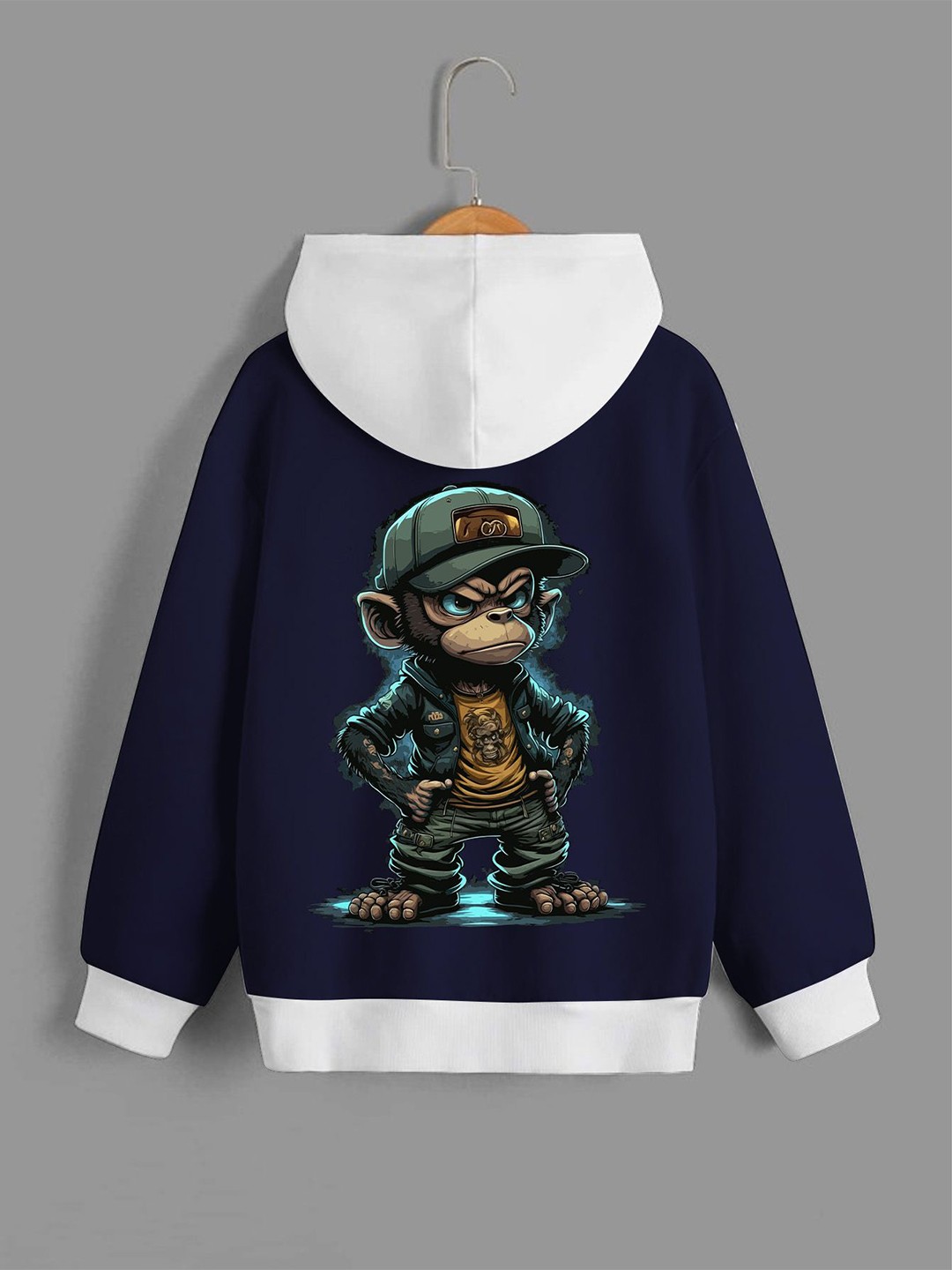 

Dagcros Boys Printed Hooded Sweatshirt, Blue