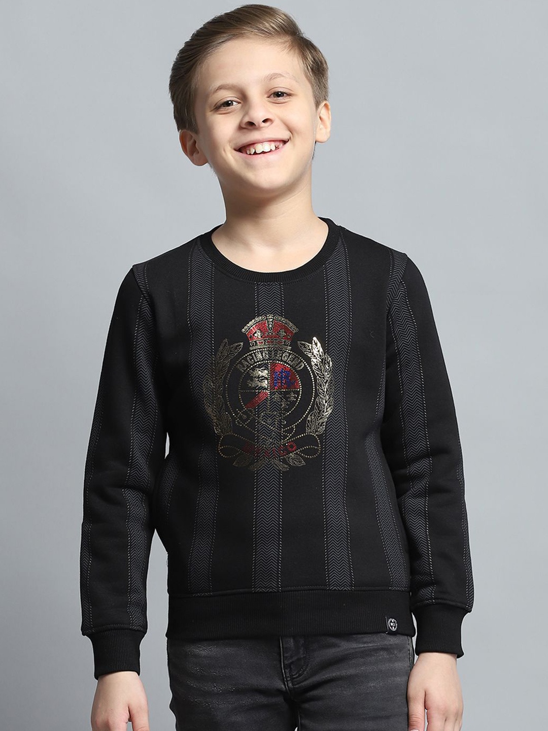 

Monte Carlo Boys Printed Sweatshirt, Black