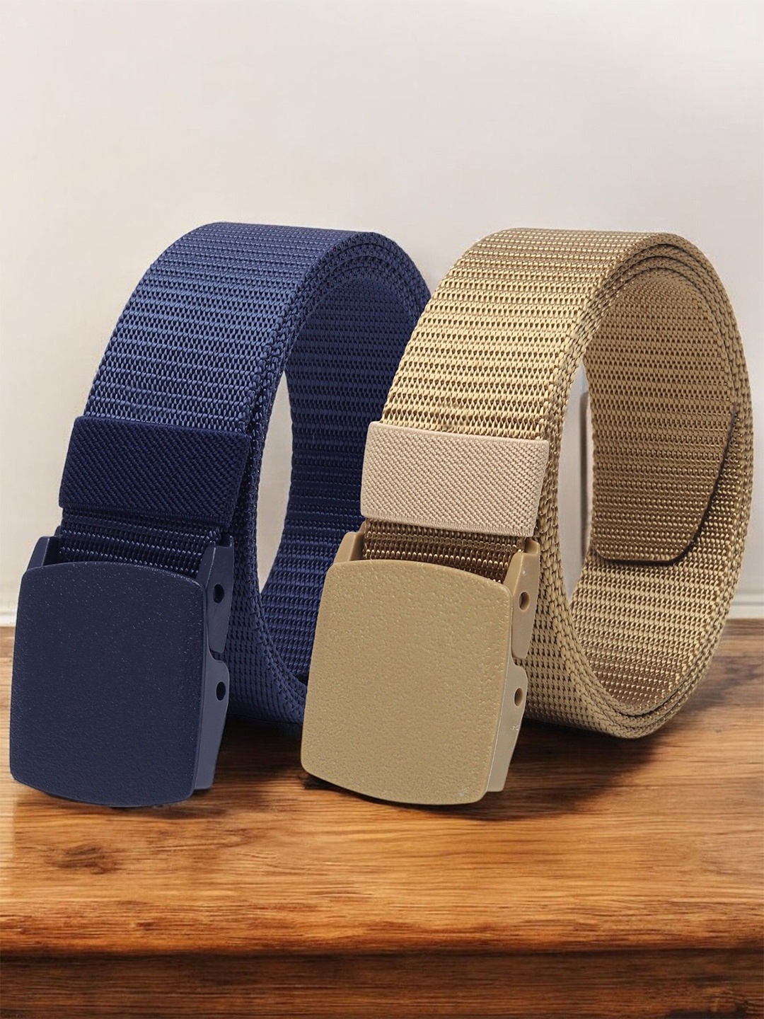 

Provogue Men Pack Of 2 Textured Belt, Blue