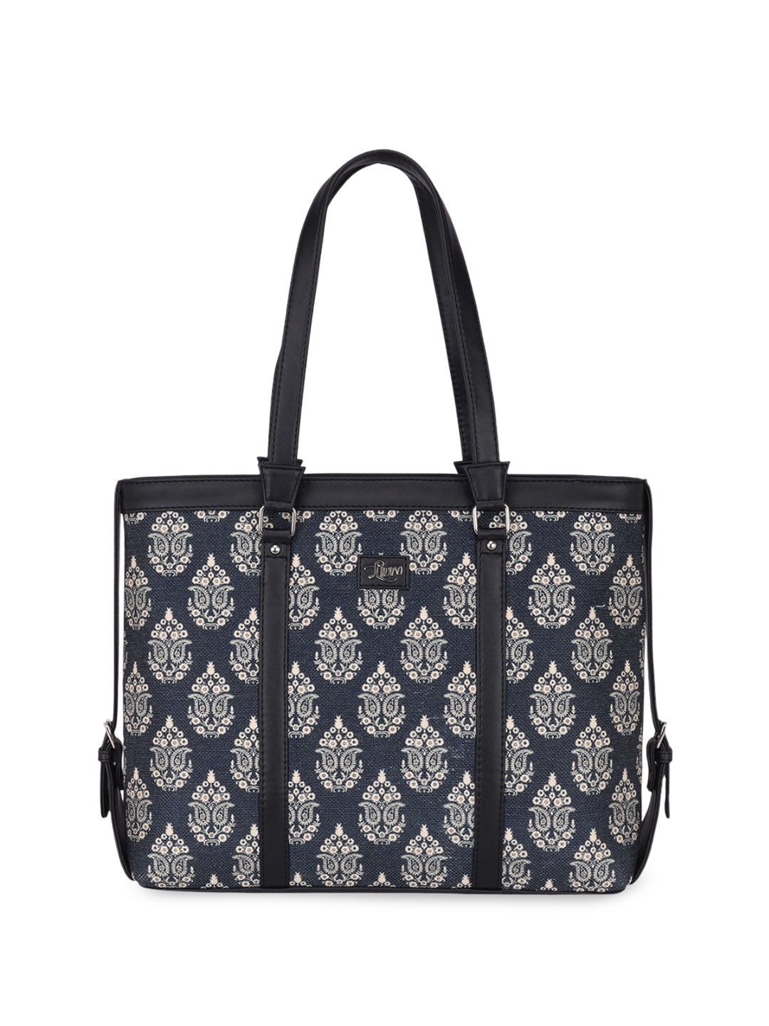 

LIVRO Women Ethnic Motifs Printed Structured Shoulder Bag, Navy blue
