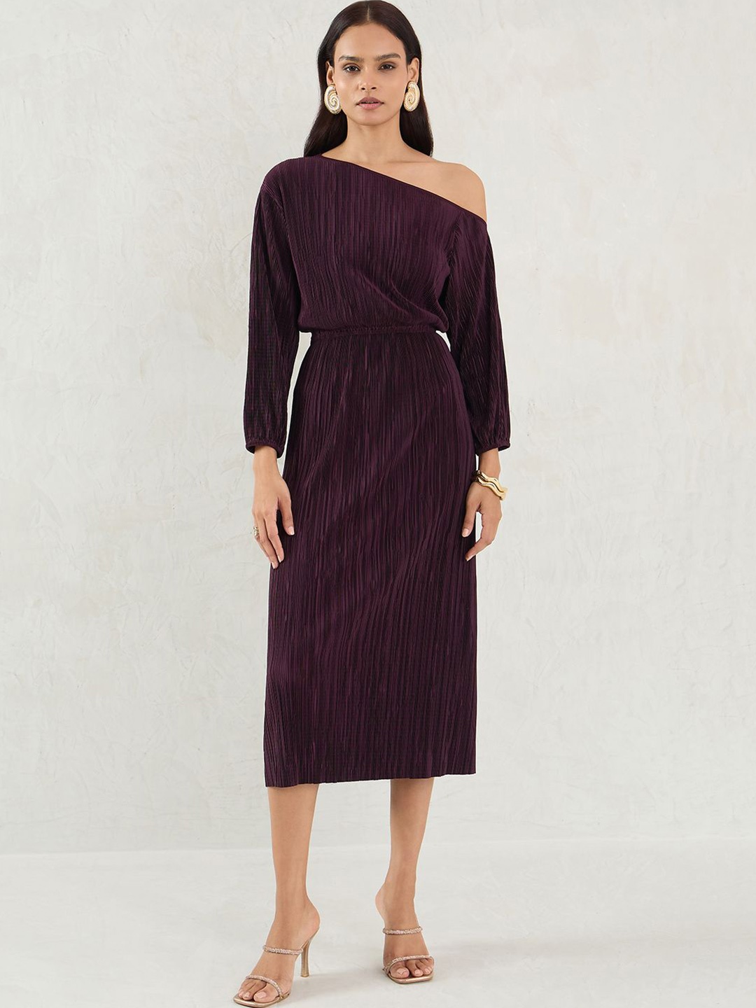

FEMMELLA One Shoulder Midi Dress, Red