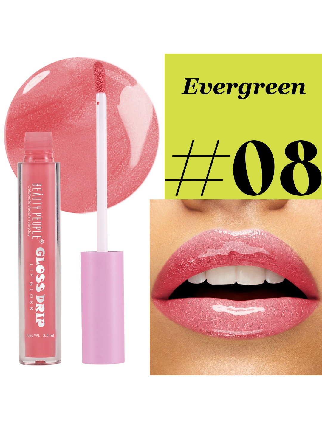 

Beauty People Gloss Drip Serum Inflused Lip Gloss - 3.5ml - Evergreen 08, Peach
