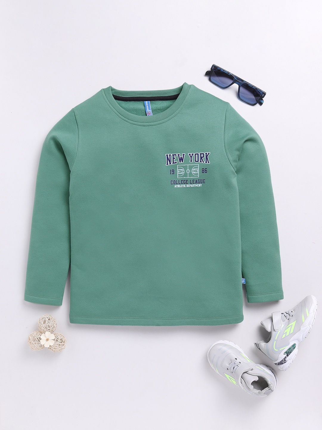 

Here&Now X Game Begins Boys Printed Sweatshirt, Green