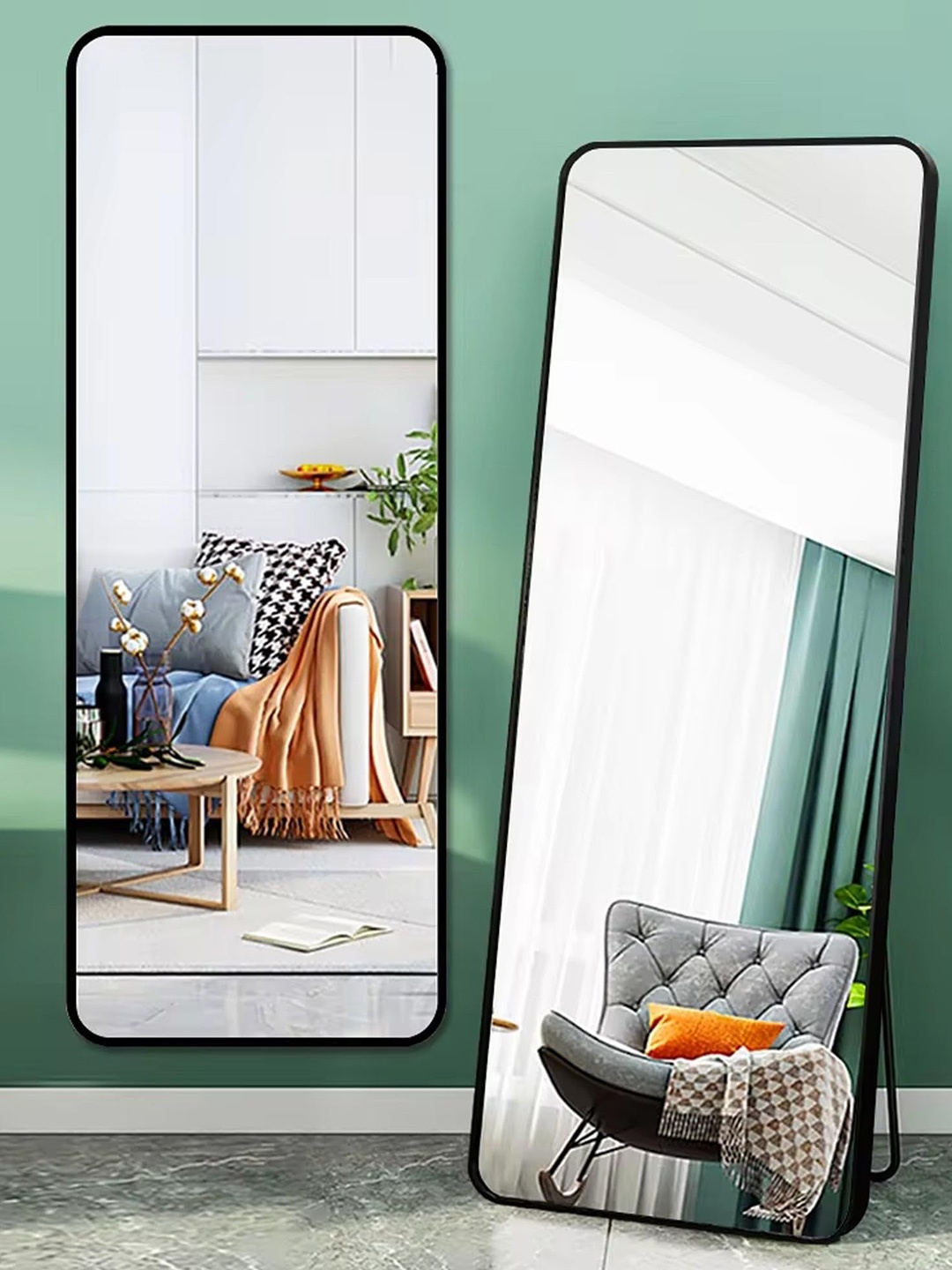 

THE ARTMENT Black Vista Frame Floor Mirror