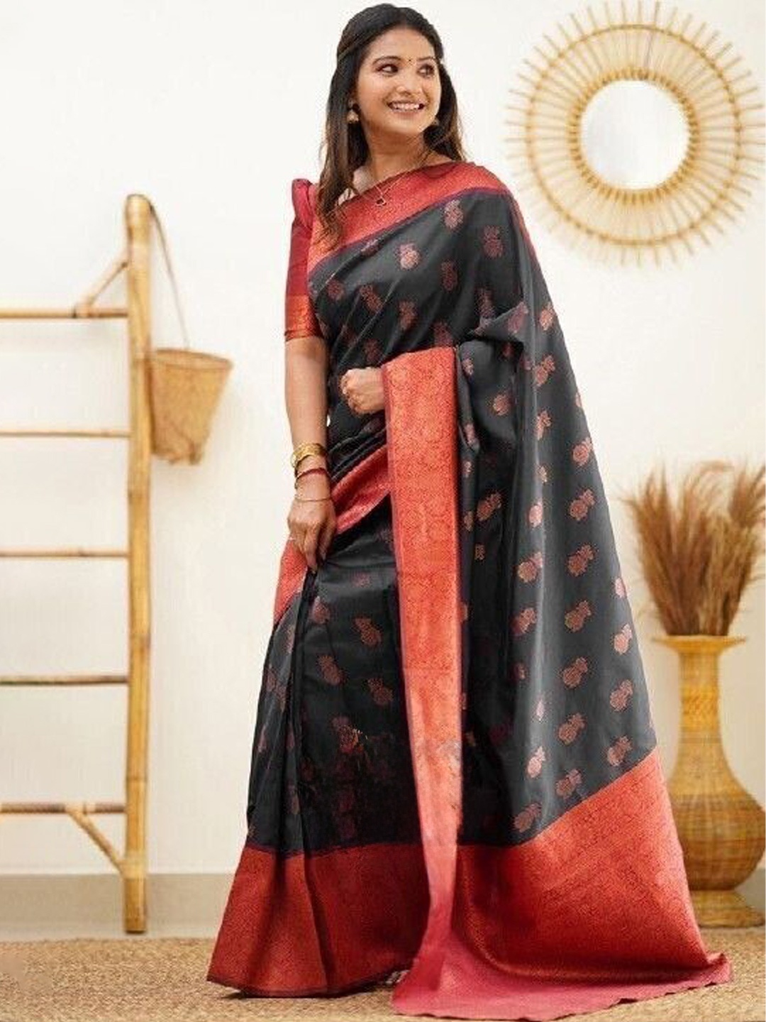 

Upalksh Woven Design Zari Kanjeevaram Saree, Blue
