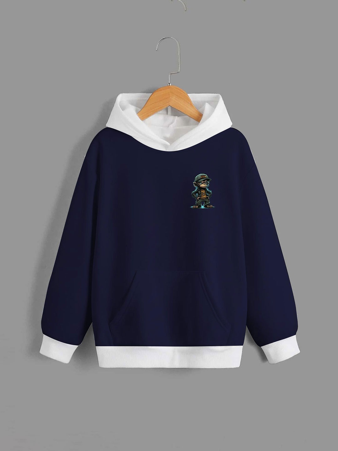 

Dagcros Boys Printed Hooded Sweatshirt, Blue
