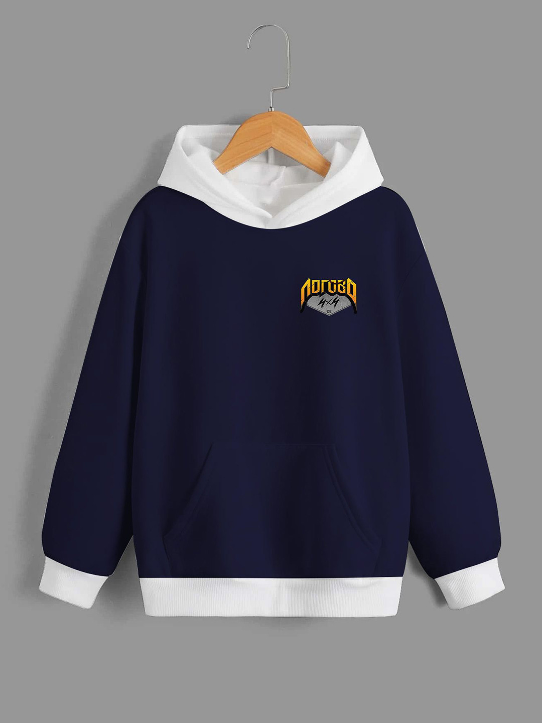

Dagcros Boys Printed Hooded Sweatshirt, Blue