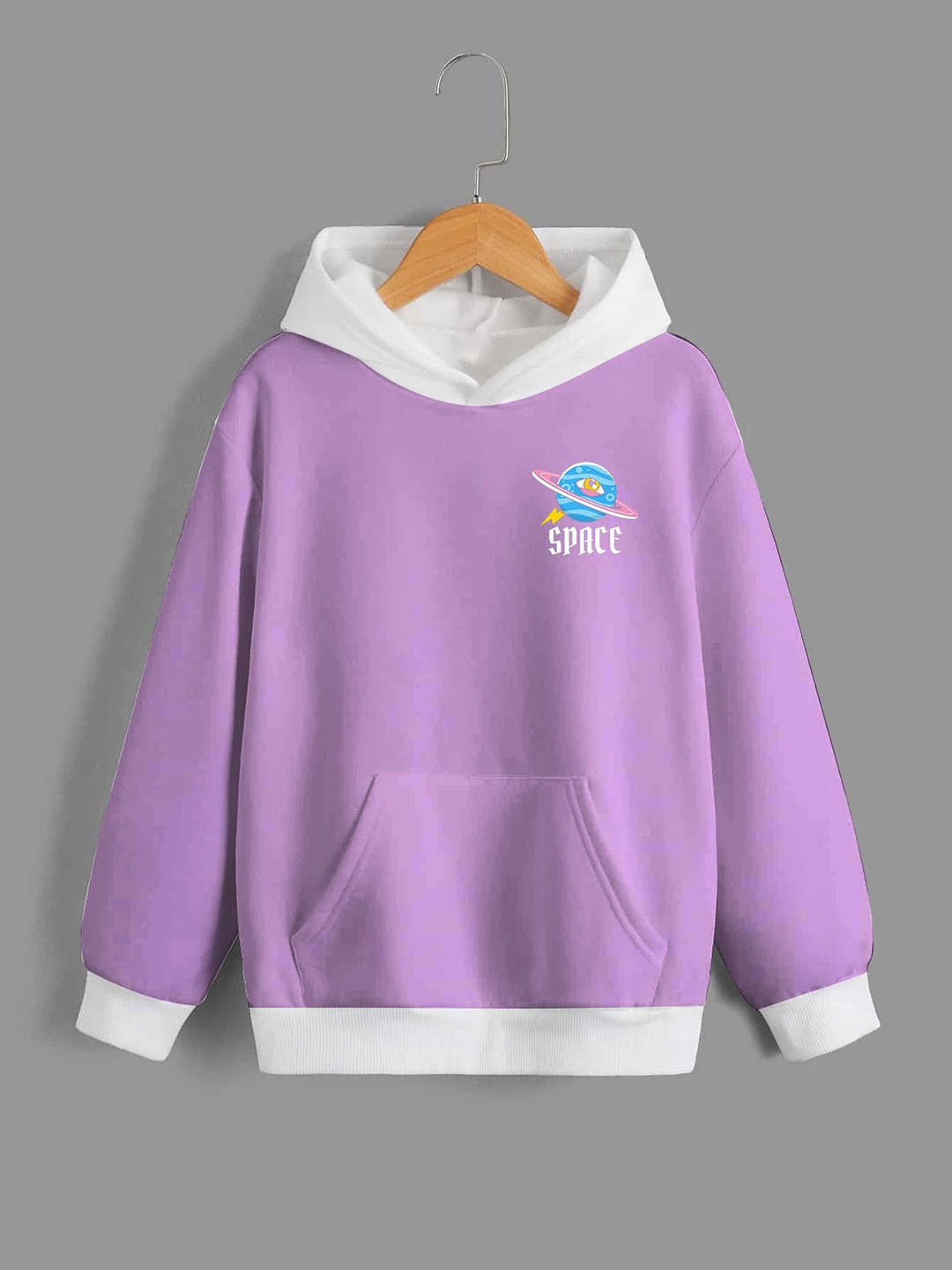 

Dagcros Boys Printed Hooded Sweatshirt, Purple