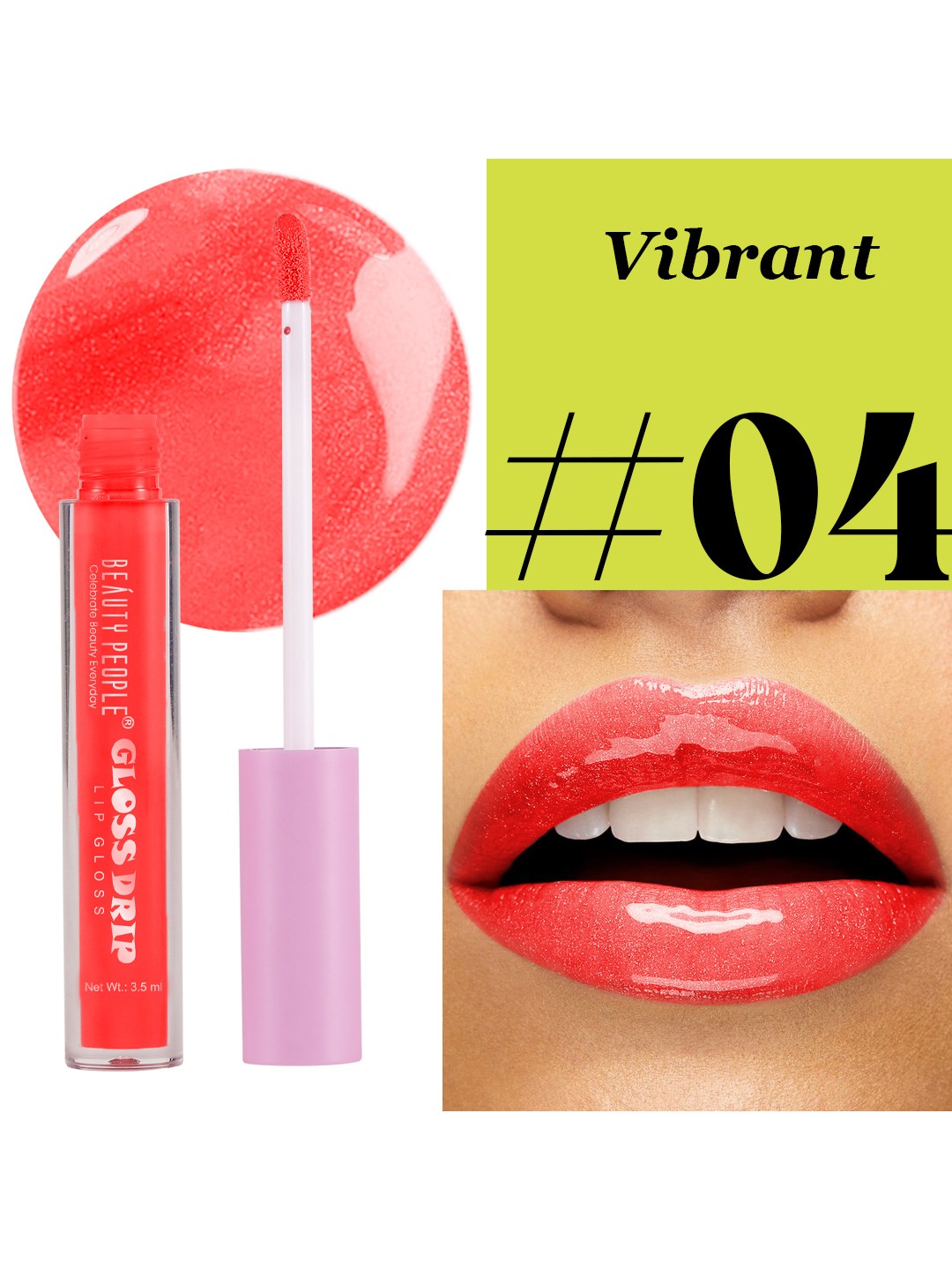 

Beauty People Gloss Drip Serum Inflused Lip Gloss - 3.5ml - Vibrant 04, Pink