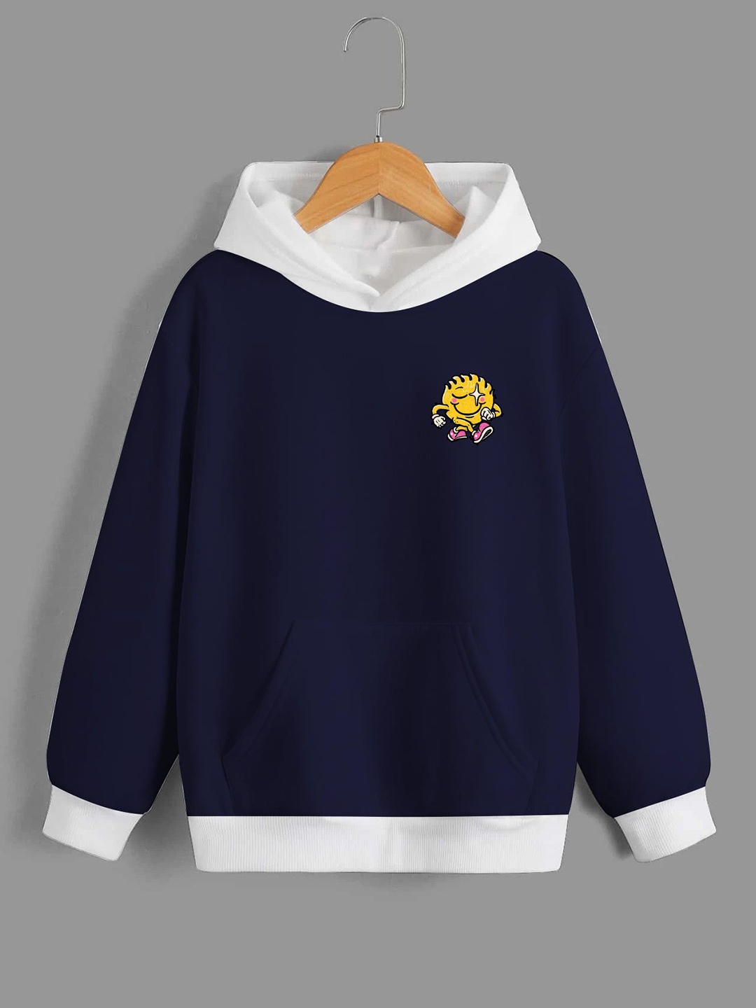 

Dagcros Boys Printed Hooded Sweatshirt, Blue