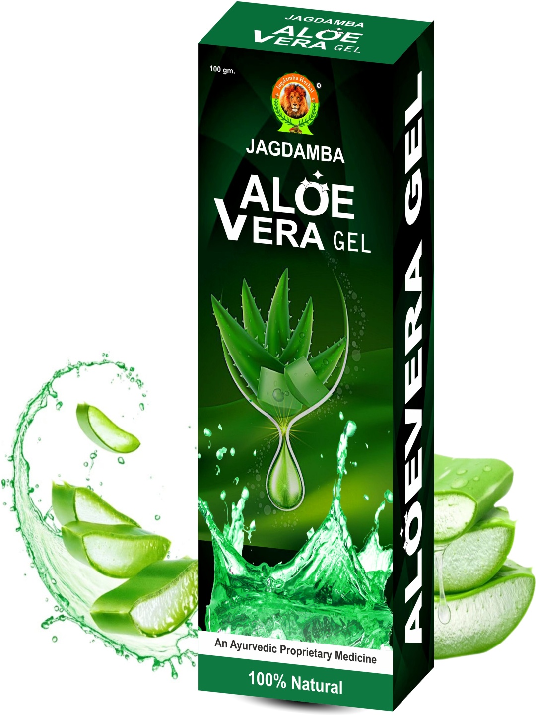 

Jagdamba Herbal Aloe Vera Gel With Vitamin E For Glowing Skin - 100 g, Green