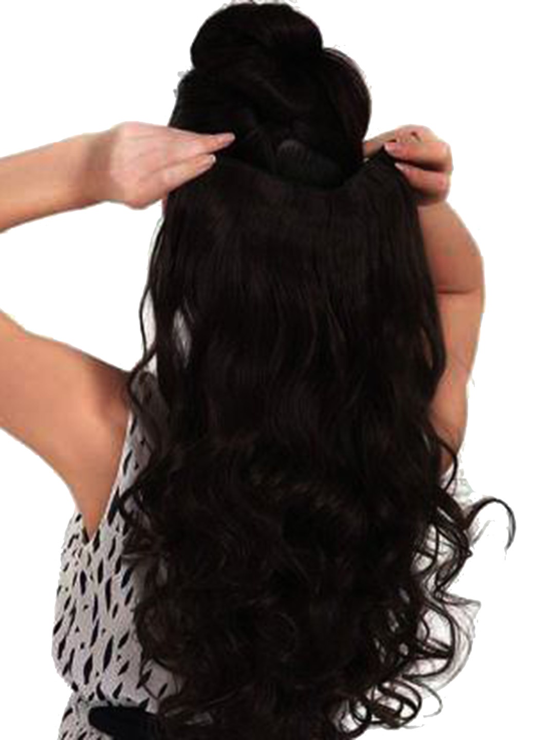 

CRIBE Clip-In Wavy Ponytail Hair Extension - Black - 20 Inch