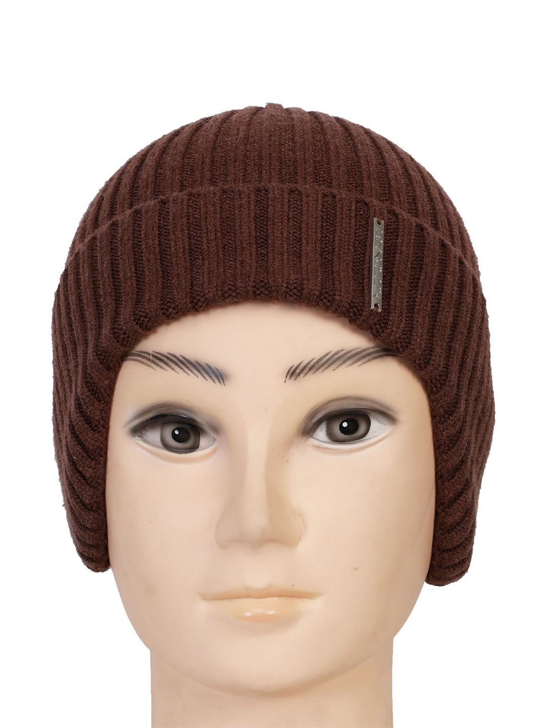 

Bonjour Unisex Woollen Beanie Cap, Brown