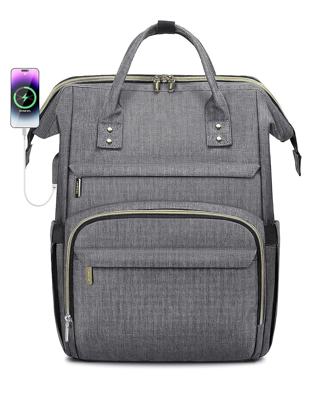 

CONTACTS Unisex Laptop Bag, Grey