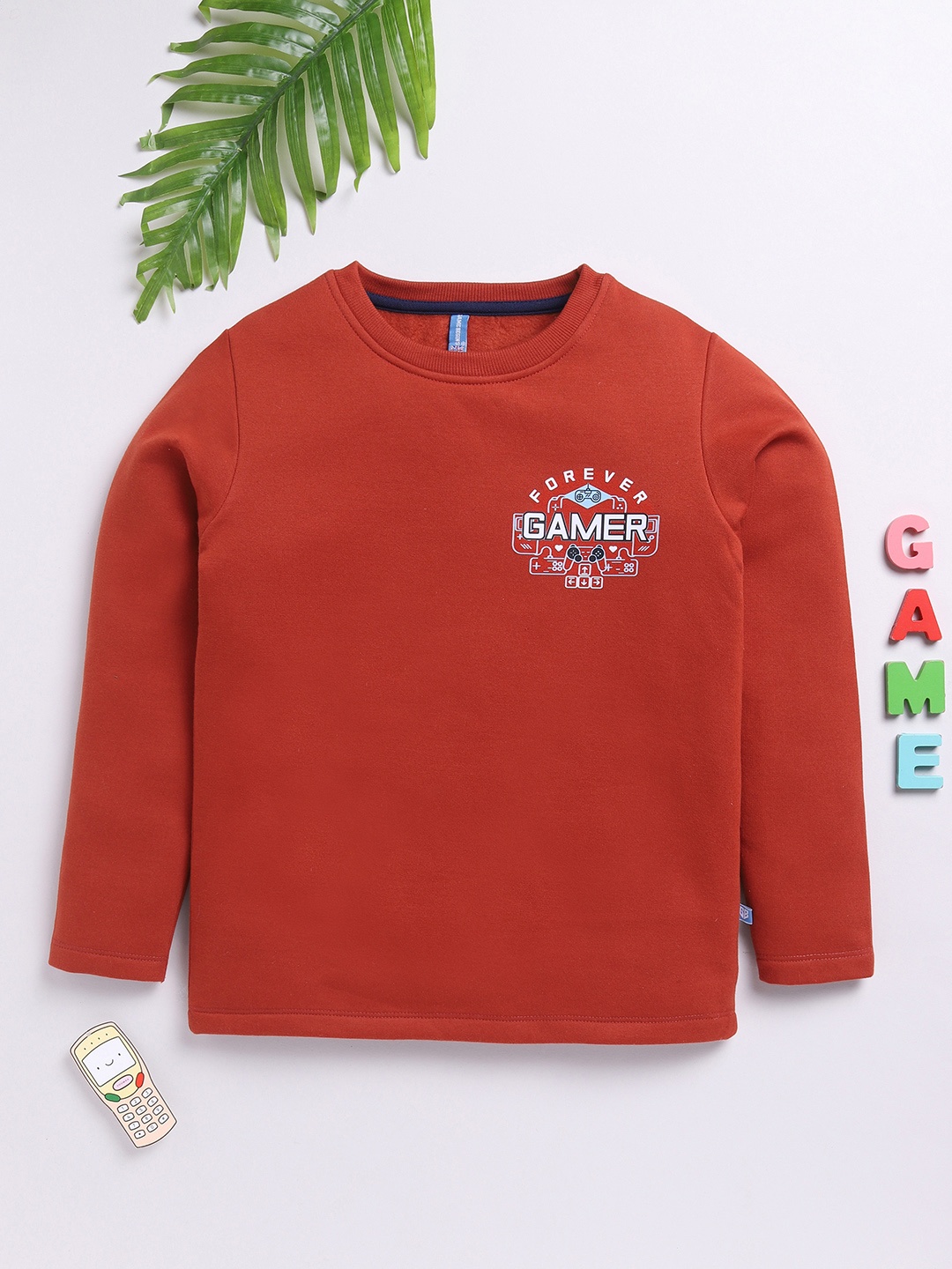 

Here&Now X Game Begins Boys Printed Sweatshirt, Red