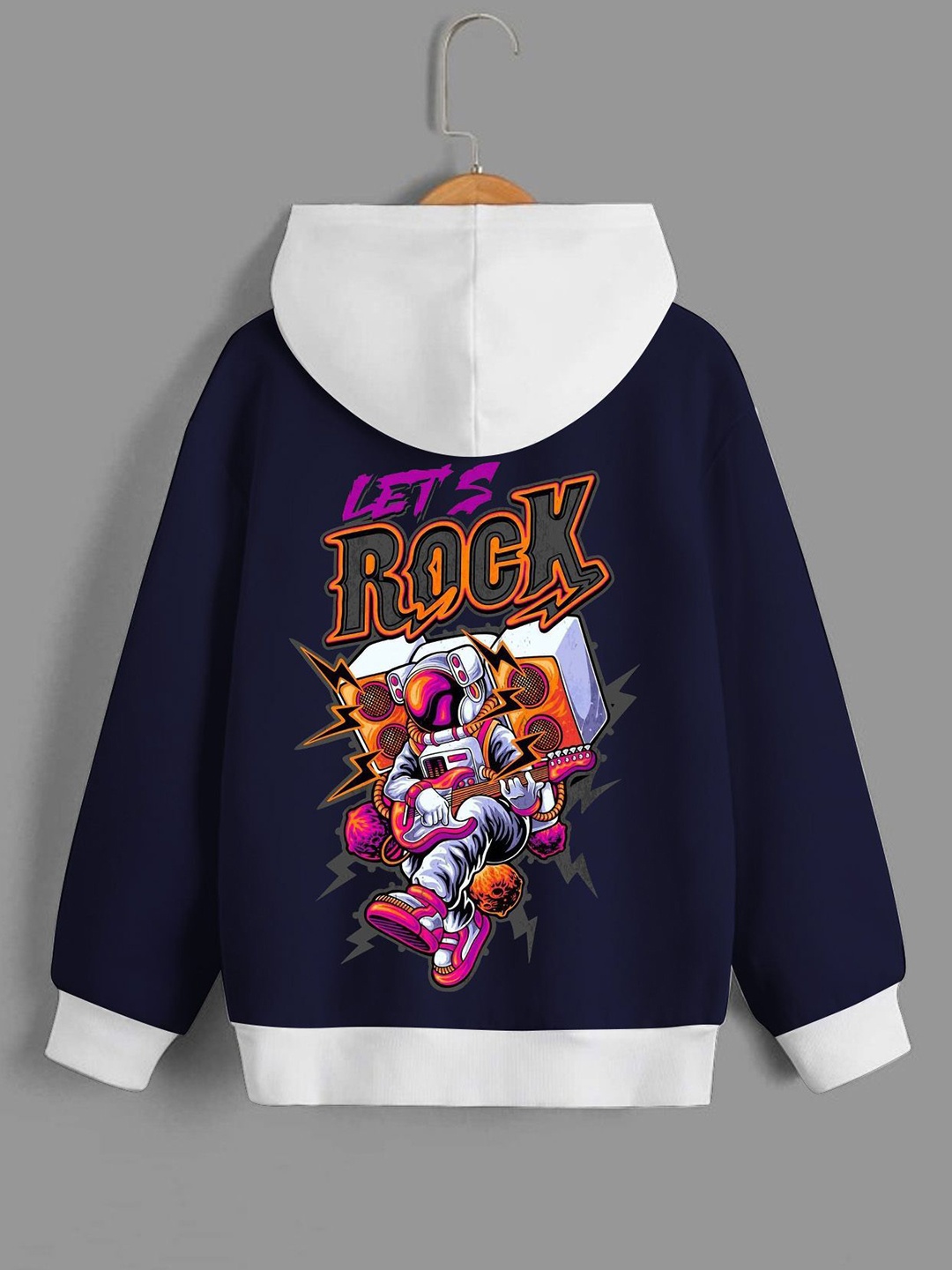 

Dagcros Boys Printed Hooded Sweatshirt, Blue