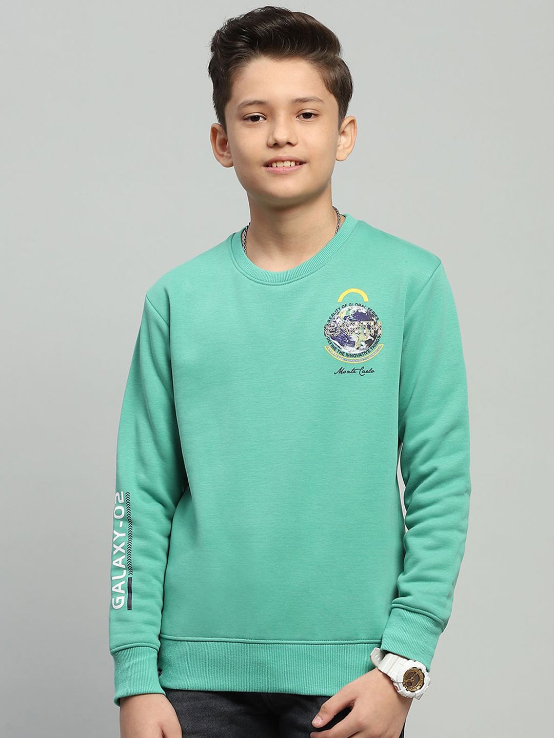 

Monte Carlo Boys Printed Sweatshirt, Green