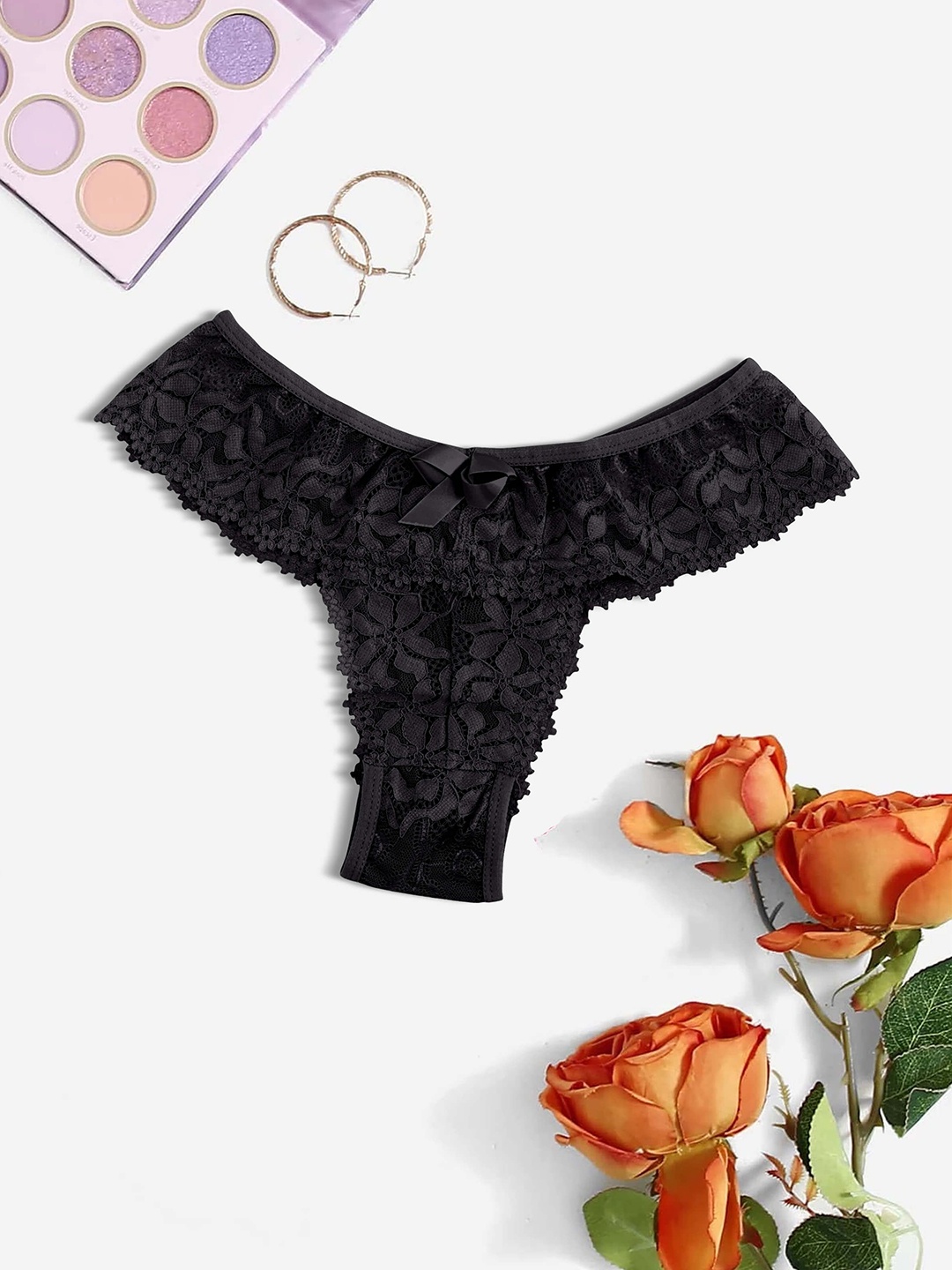

SHREE GANESH FASHION Women Pack Of 2 Cotton Self Designed Bikini Briefs, Black