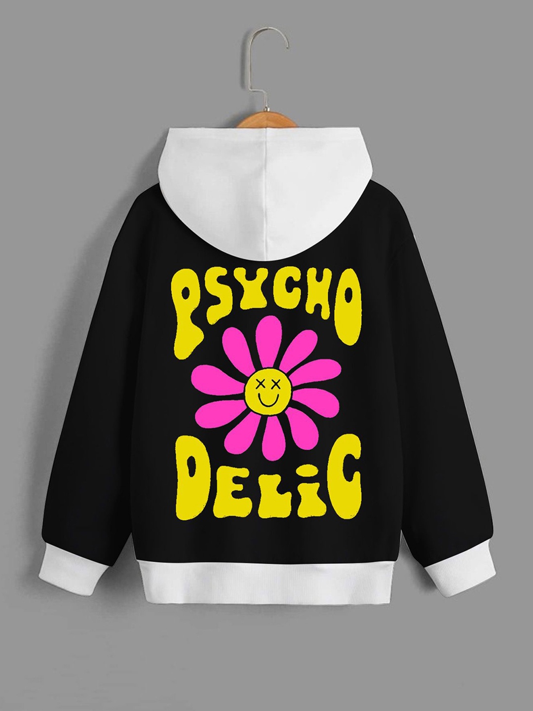 

Dagcros Boys Printed Hooded Sweatshirt, Black