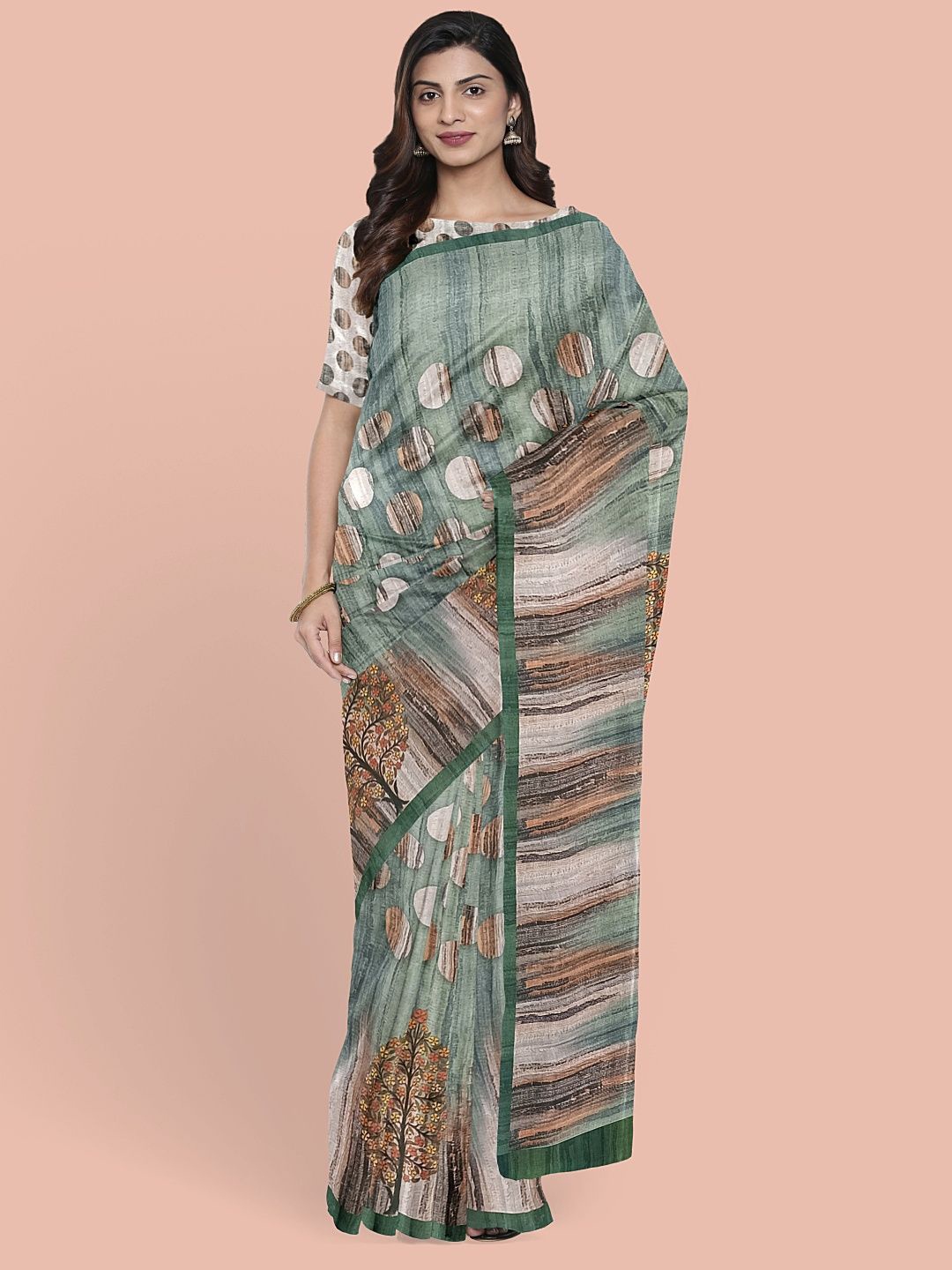 

Avyay Creation Ethnic Motifs Printed Saree, Grey