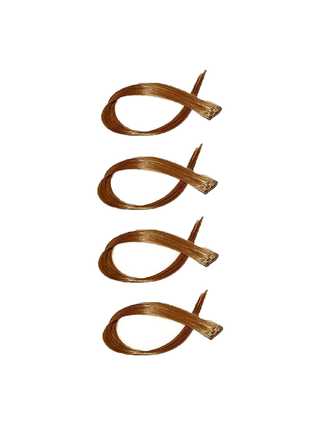 

CRIBE Set Of 4 Clip-In Wavy Streak Locks Hair Extension - Brown - 22 Inch