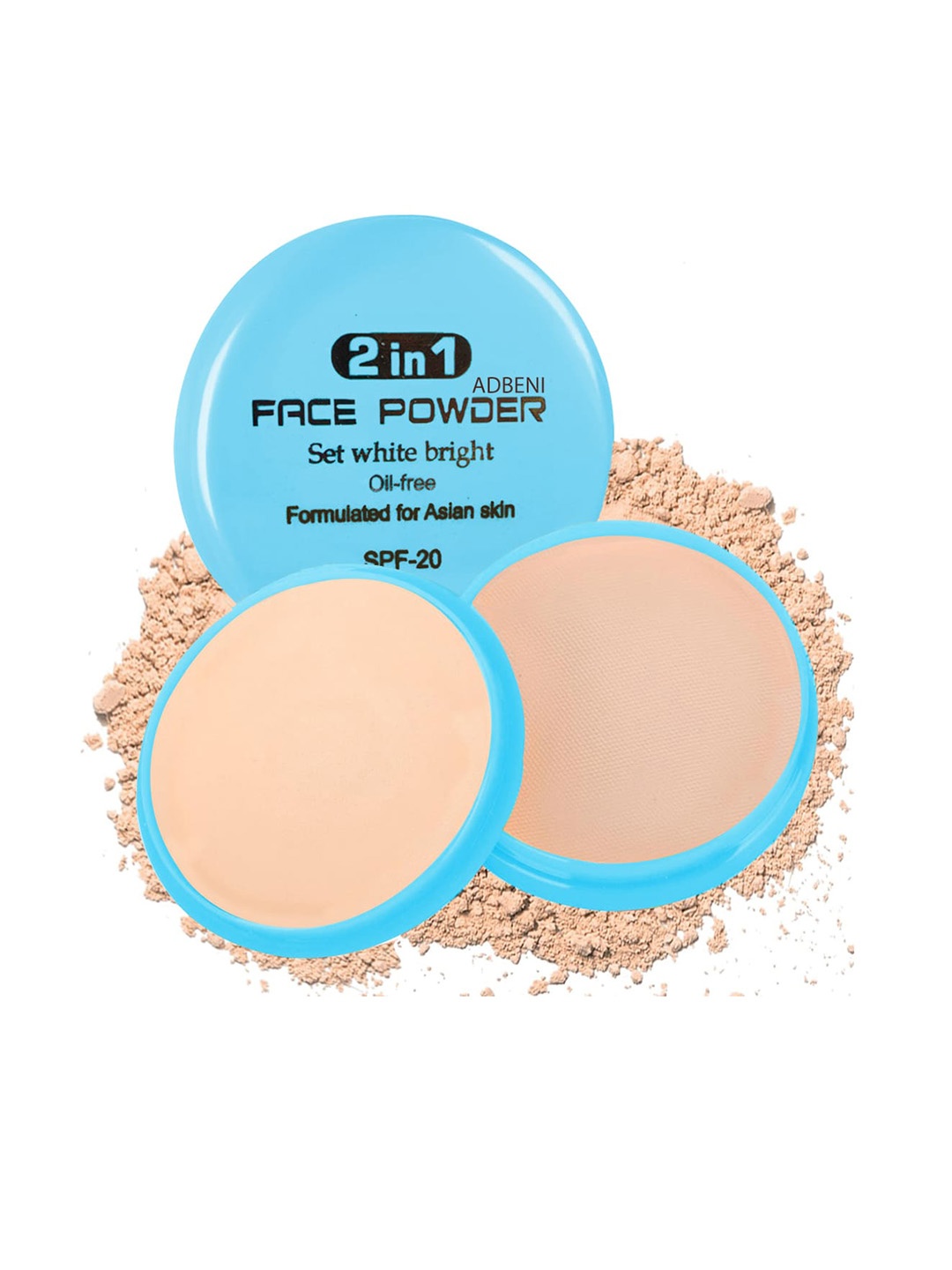 

Adbeni 2-In-1 Matte Face Compact Powder SPF 20 - 15g - AC1143, Beige