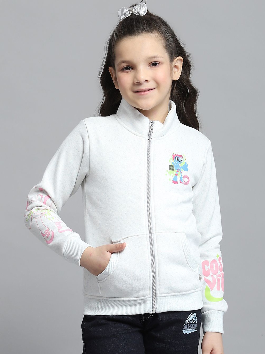

Monte Carlo Girls Printed Sweatshirt, Off white