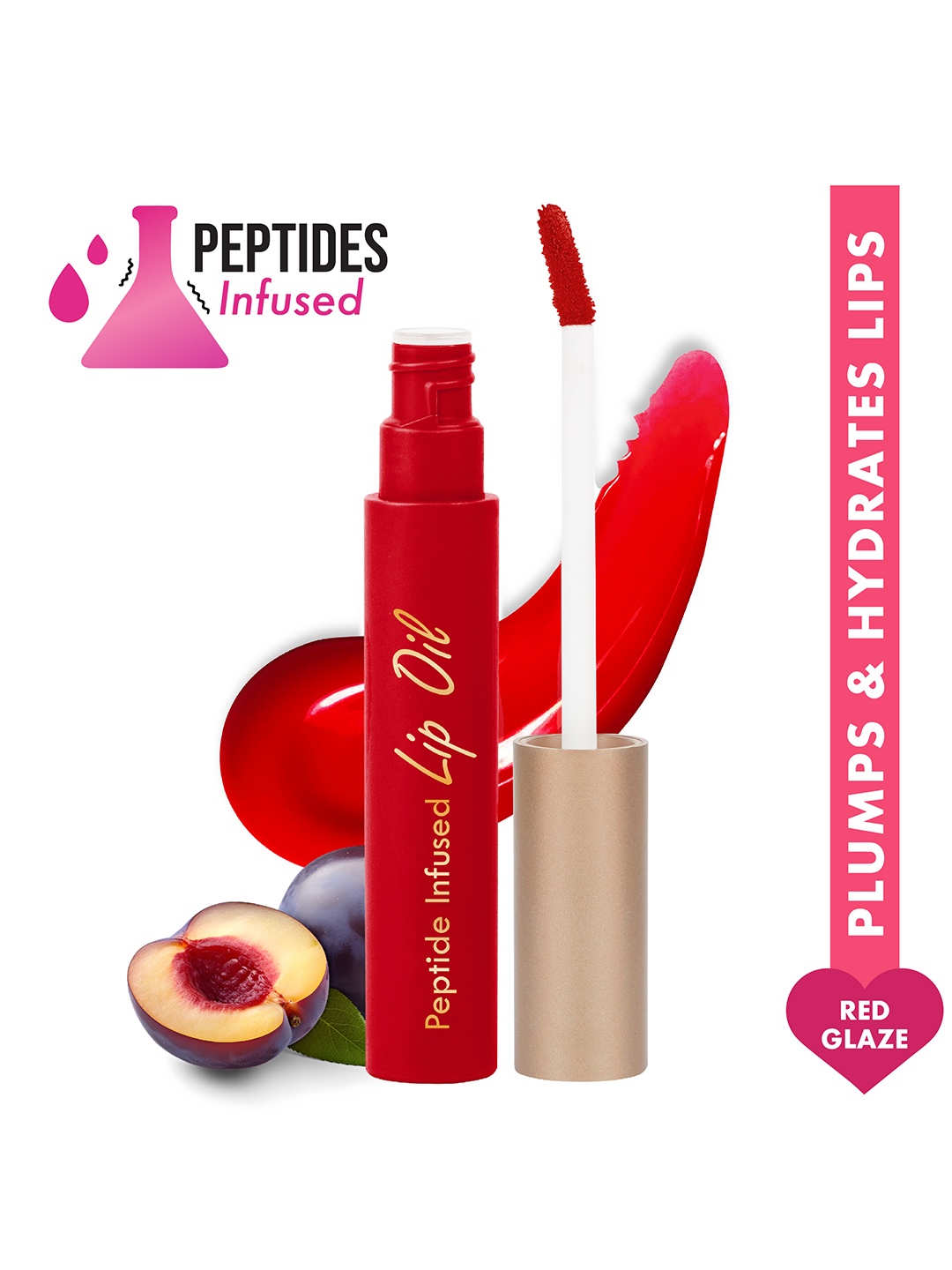 

Insight Cosmetics Peptide Infused Non-Sticky Tinted Lip Oil- 4.5gm -Red Glaze