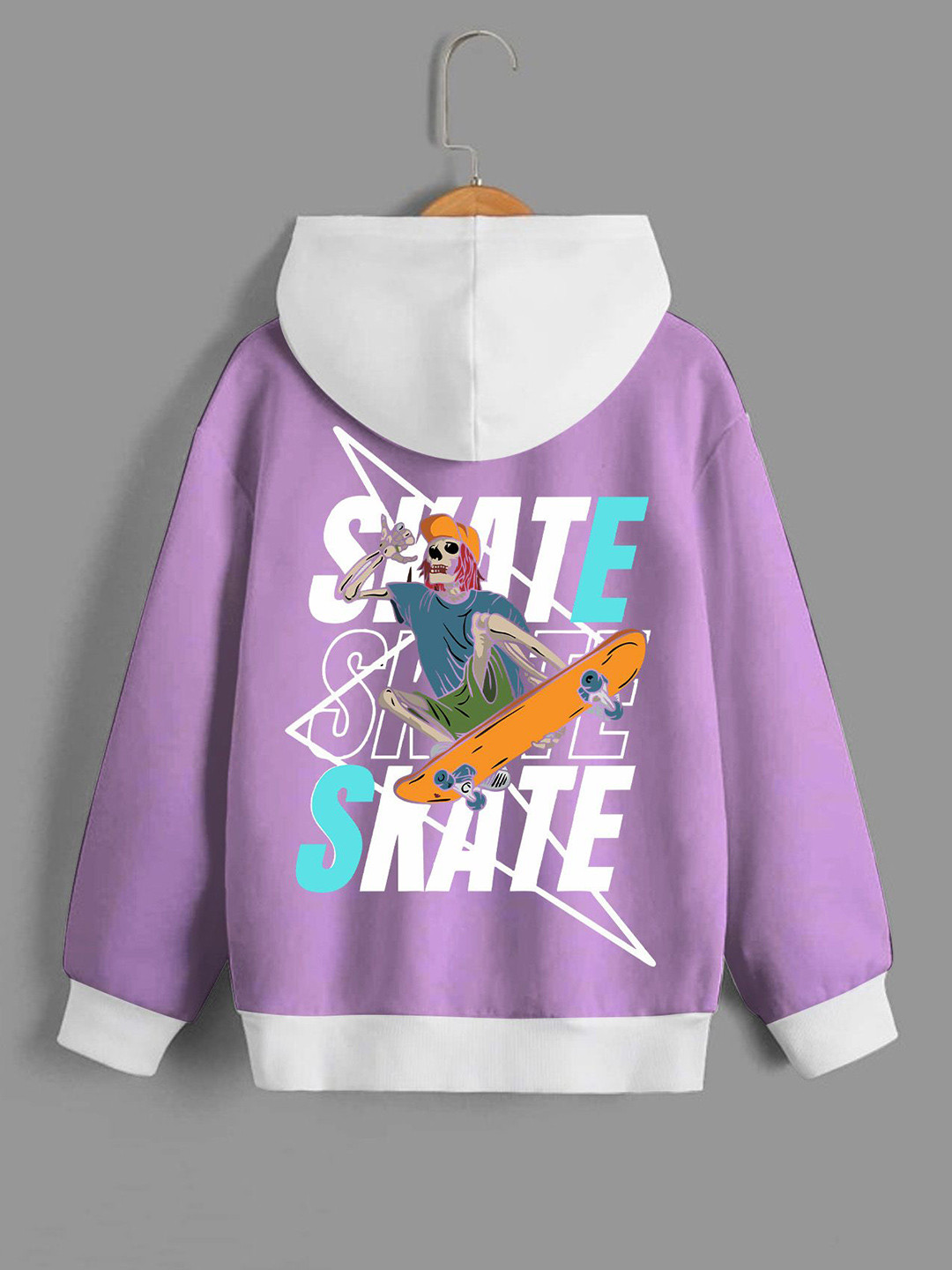 

Dagcros Boys Printed Hooded Sweatshirt, Purple