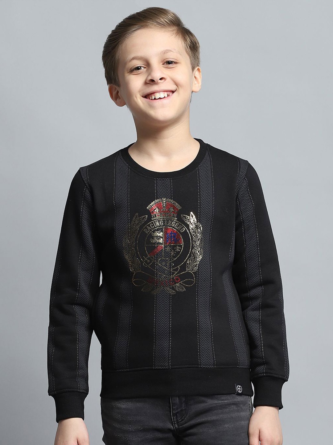 

Monte Carlo Boys Printed Sweatshirt, Black