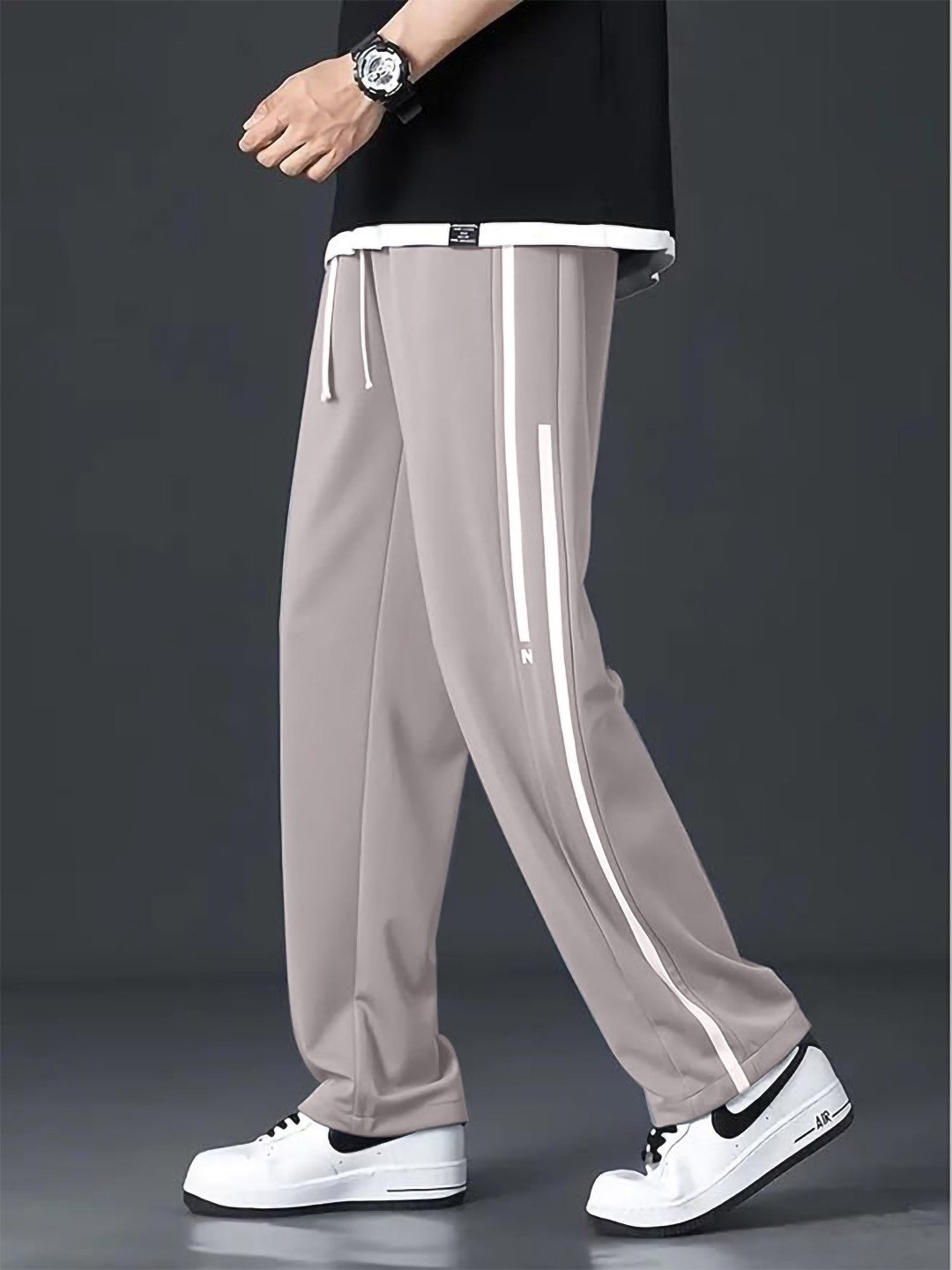 

MACK JONNEY JONNEY Men Mid Rise Track Pants, Grey