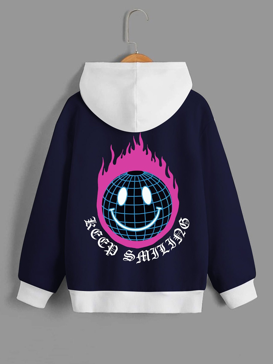 

Dagcros Boys Printed Hooded Sweatshirt, Blue