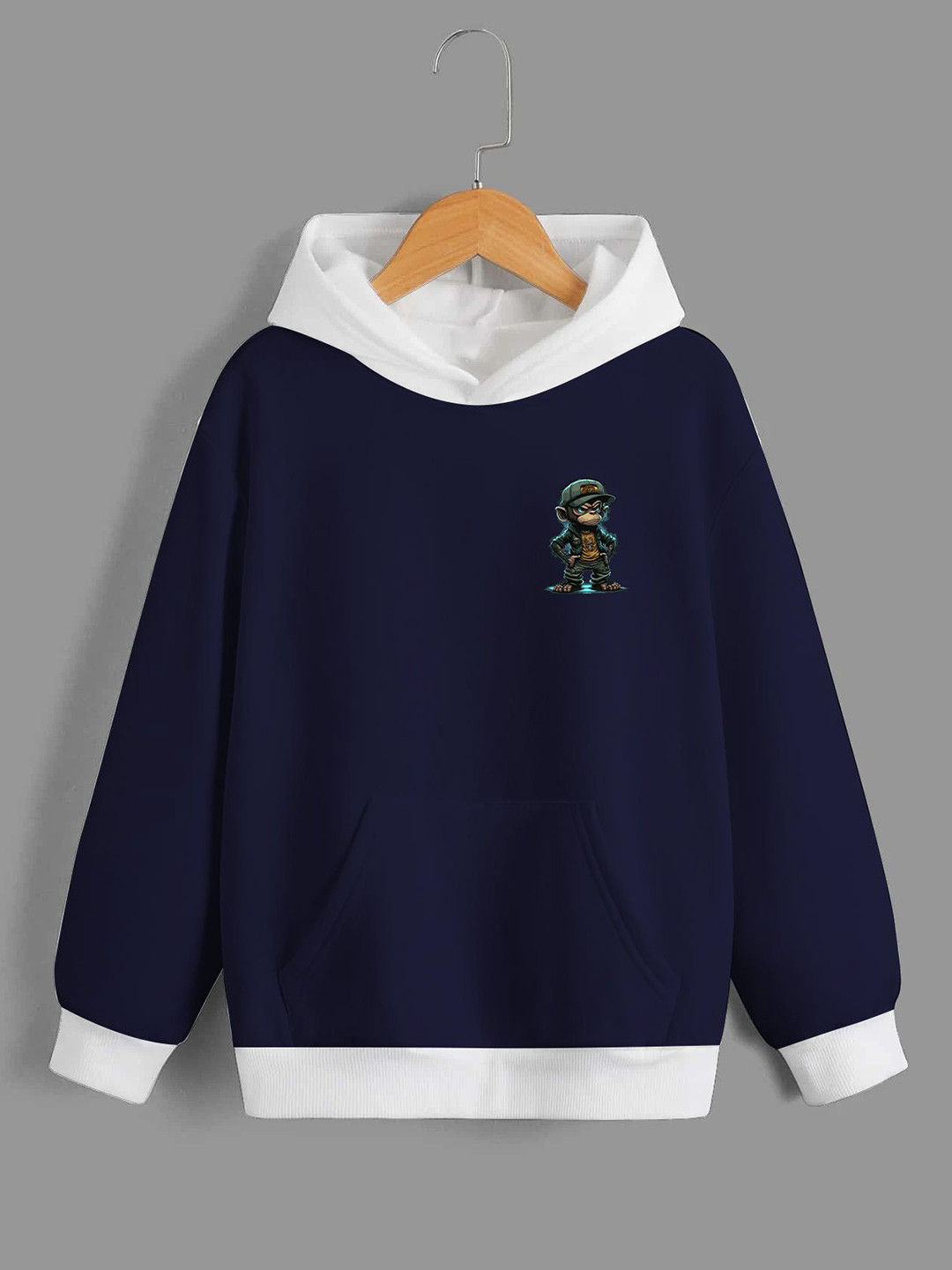 

Dagcros Boys Printed Hooded Sweatshirt, Blue