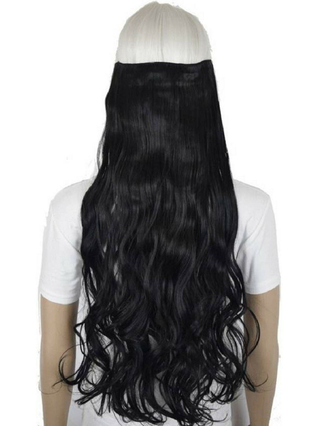 

CRIBE Clip In Wavy Locks Hair Extension - Black - 22 Inch