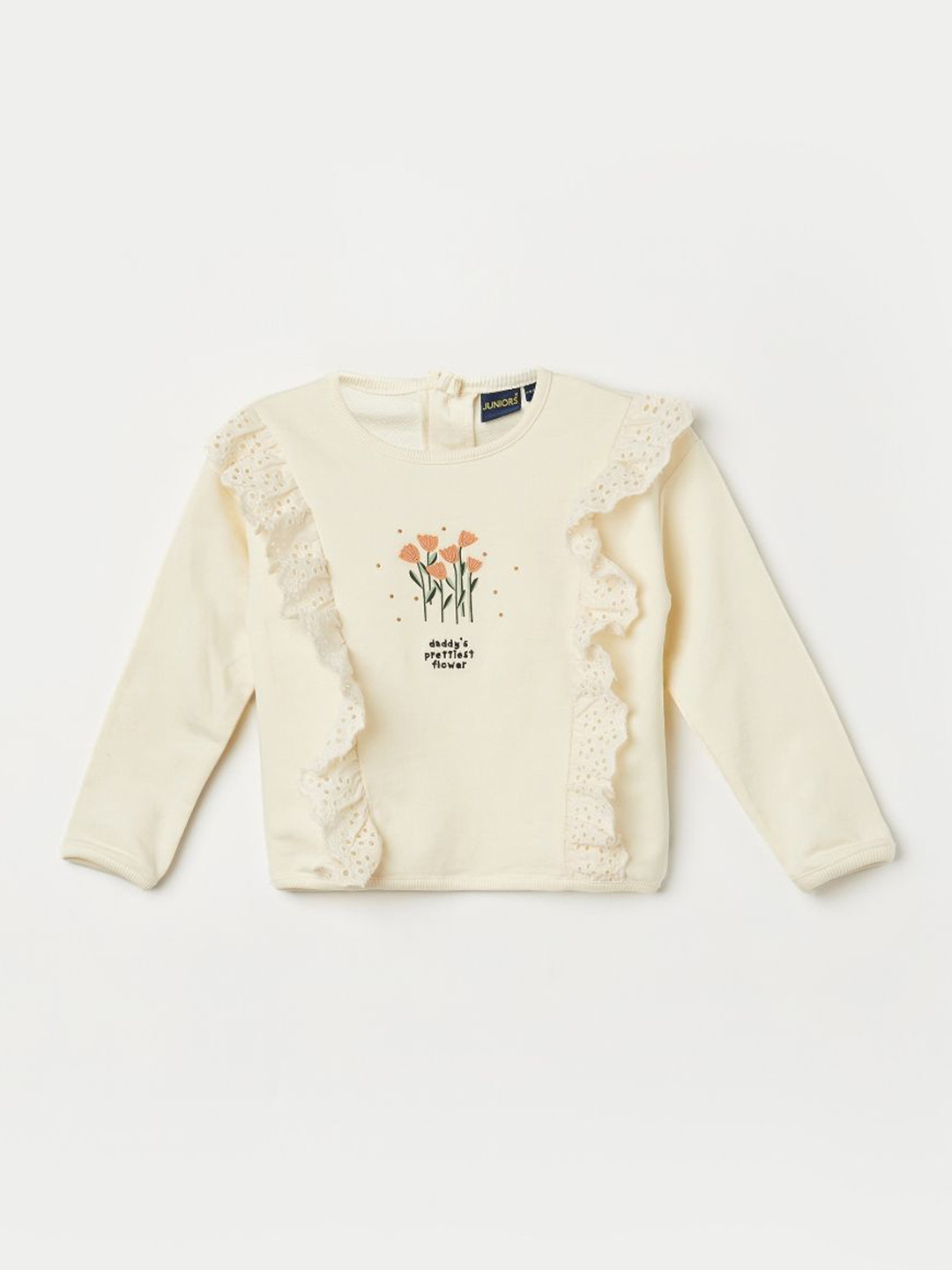 

Juniors by Lifestyle Girls Printed Sweatshirt, Off white