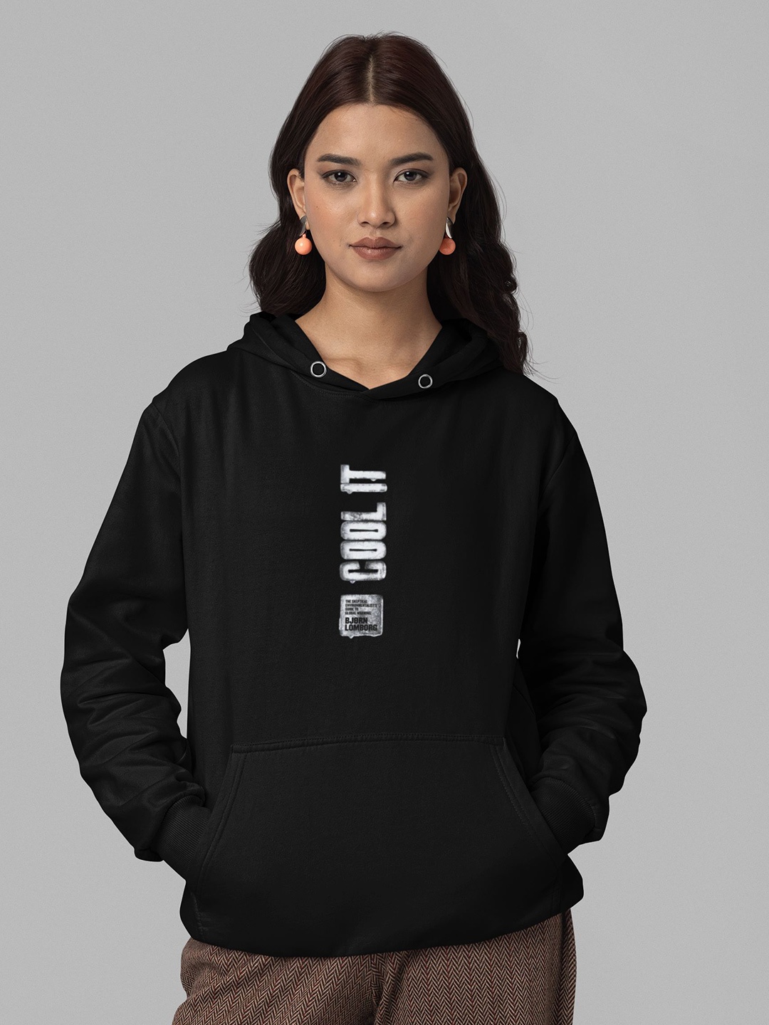 

TheBTclub Men Printed Hooded Sweatshirt, Black