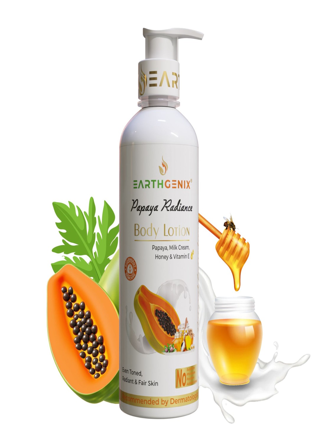 

Earthgenix Papaya Radiance Body Lotion With Vitamin E - 300 ml, White