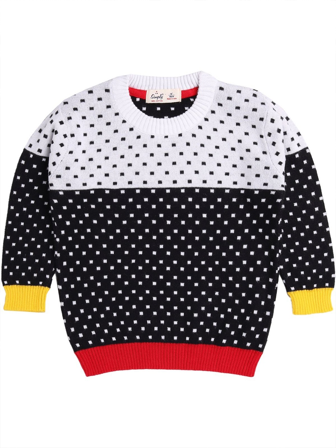 

Simply Boys Printed Pullover Sweatshirt, Black