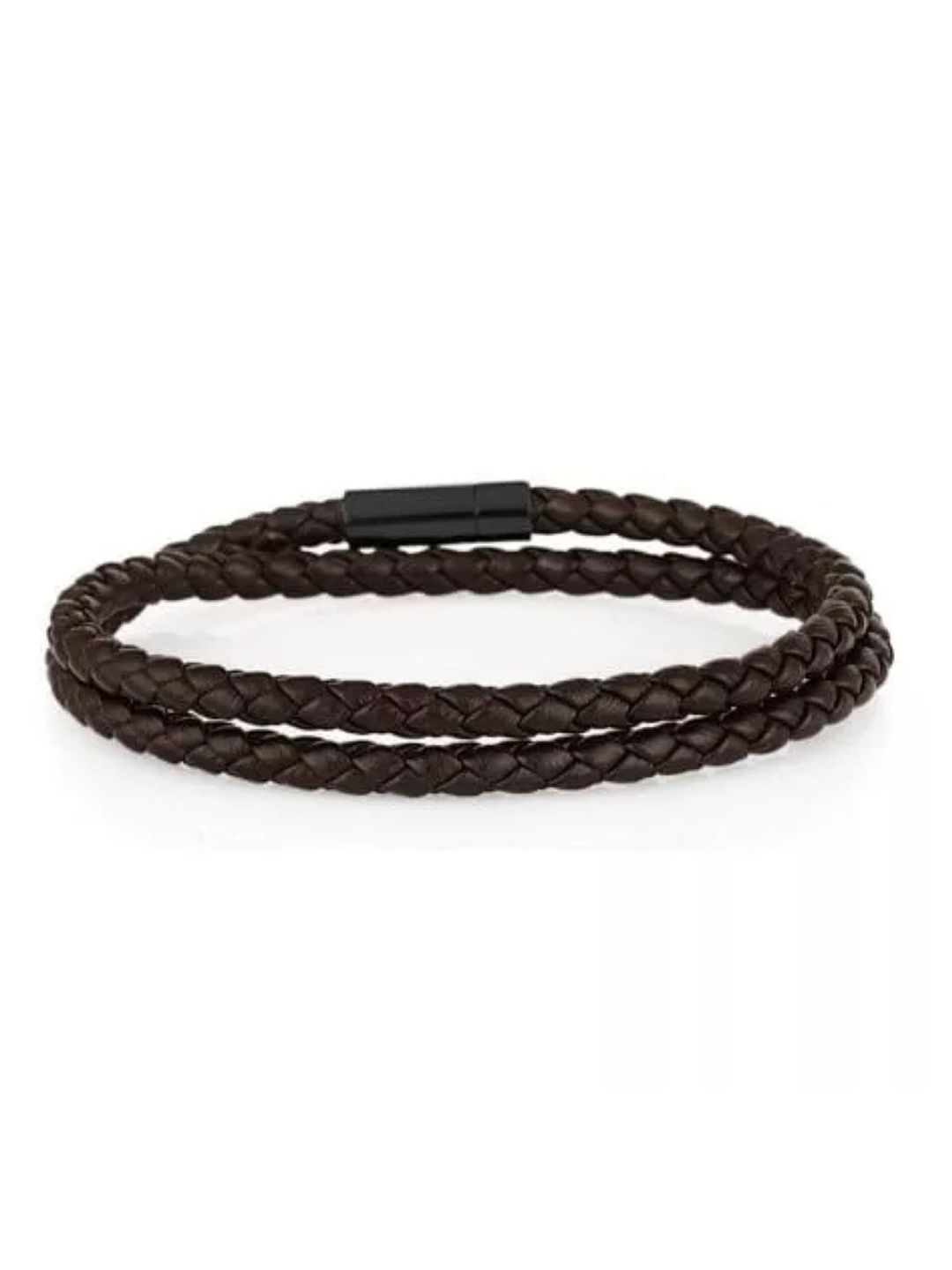 

SANTA BARBARA POLO & RACQUET CLUB Men Leather Wraparound Bracelet, Black