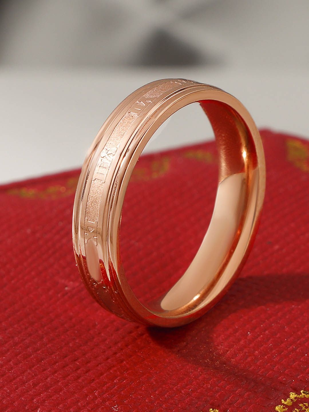 

StyleCast Gold-Toned Elegant Adjustable Band Ring, Rose gold