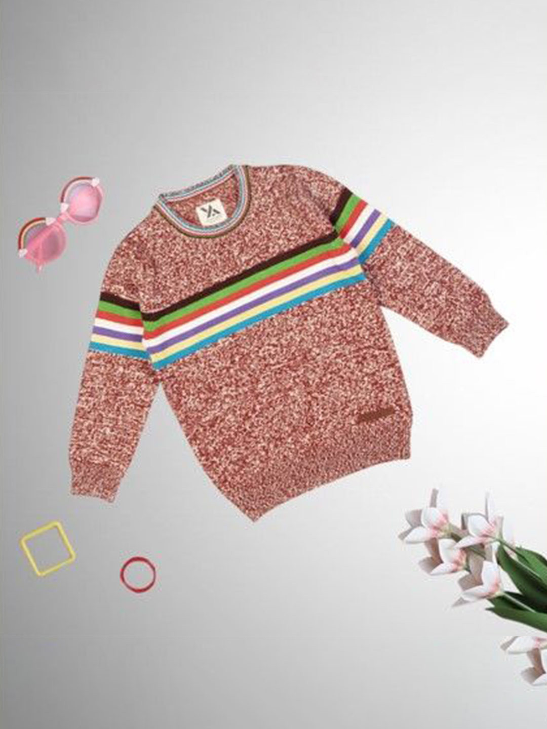 

Yellow Apple Boys Striped Pullover Sweaters, Maroon