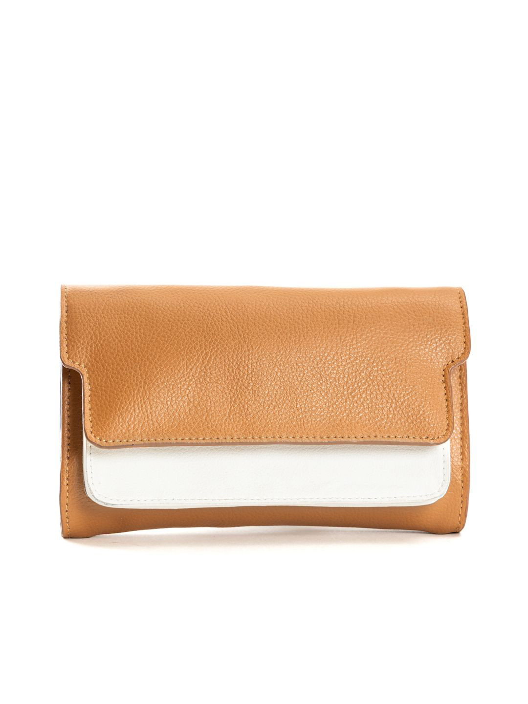 

Green Hermitage Women Fides Colourblocked Two Fold Wallet, Camel brown