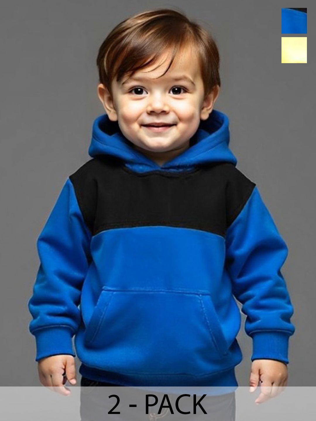 

BAESD Kids Cotton Colourblocked Pullover Sweatshirt, Blue