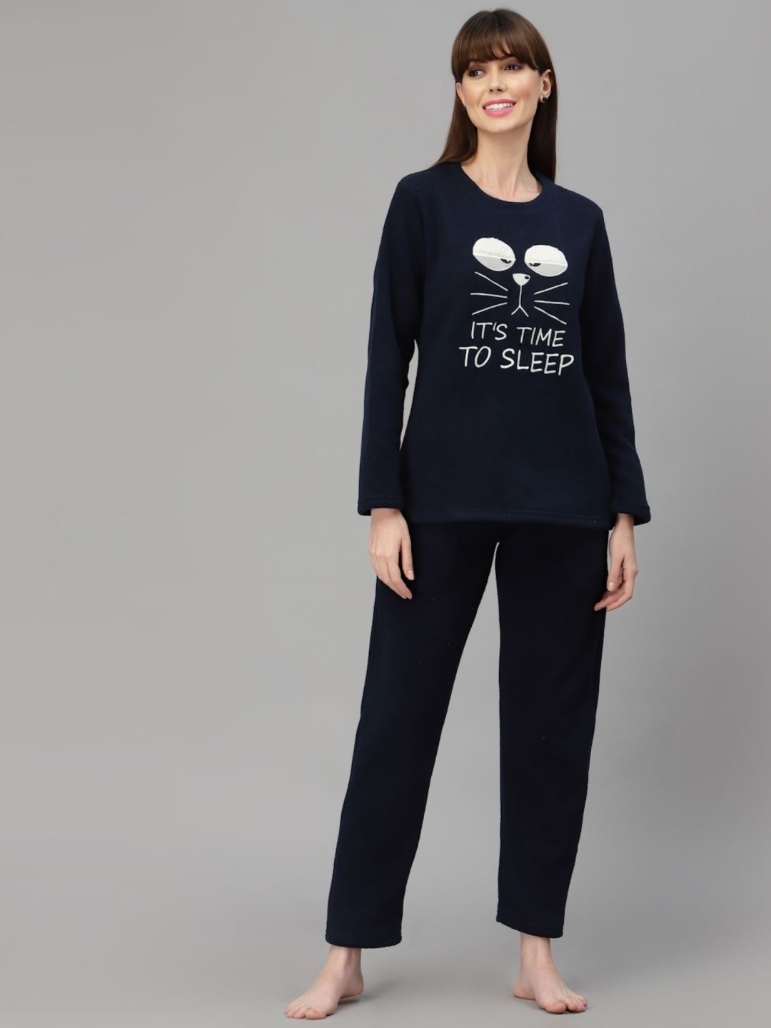 

Sweet Dreams Women Printed Night suits, Navy blue