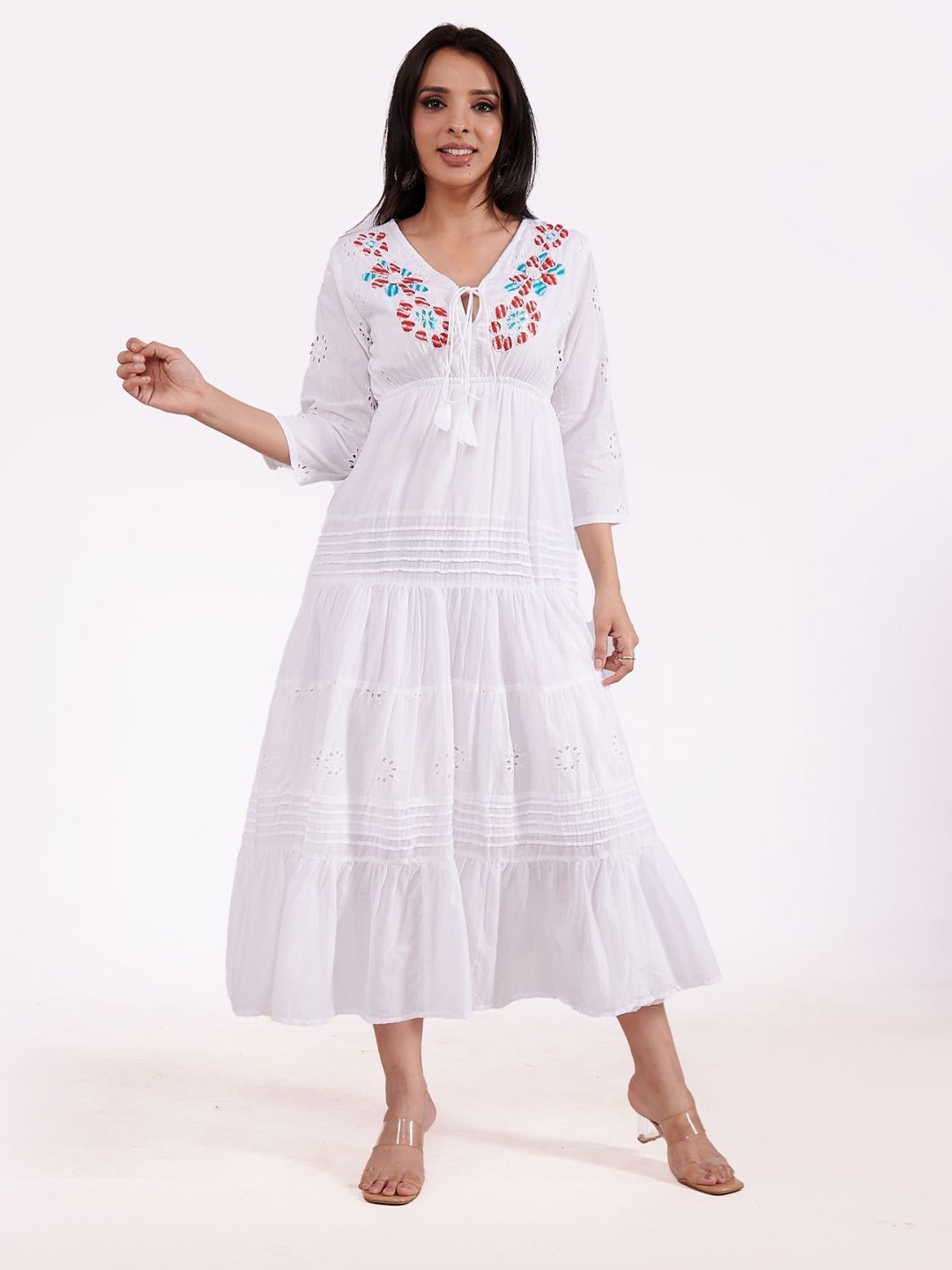 

FREYAA A-Line Midi Dress, White