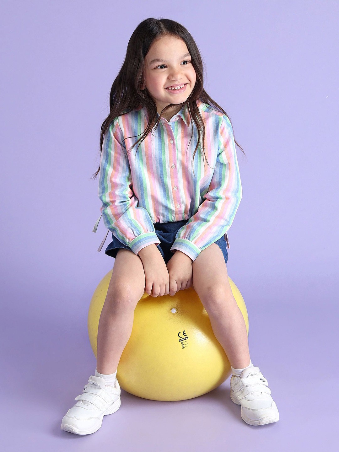 

U.S. Polo Assn. Kids Striped Cotton Shirt Style Top, Multi