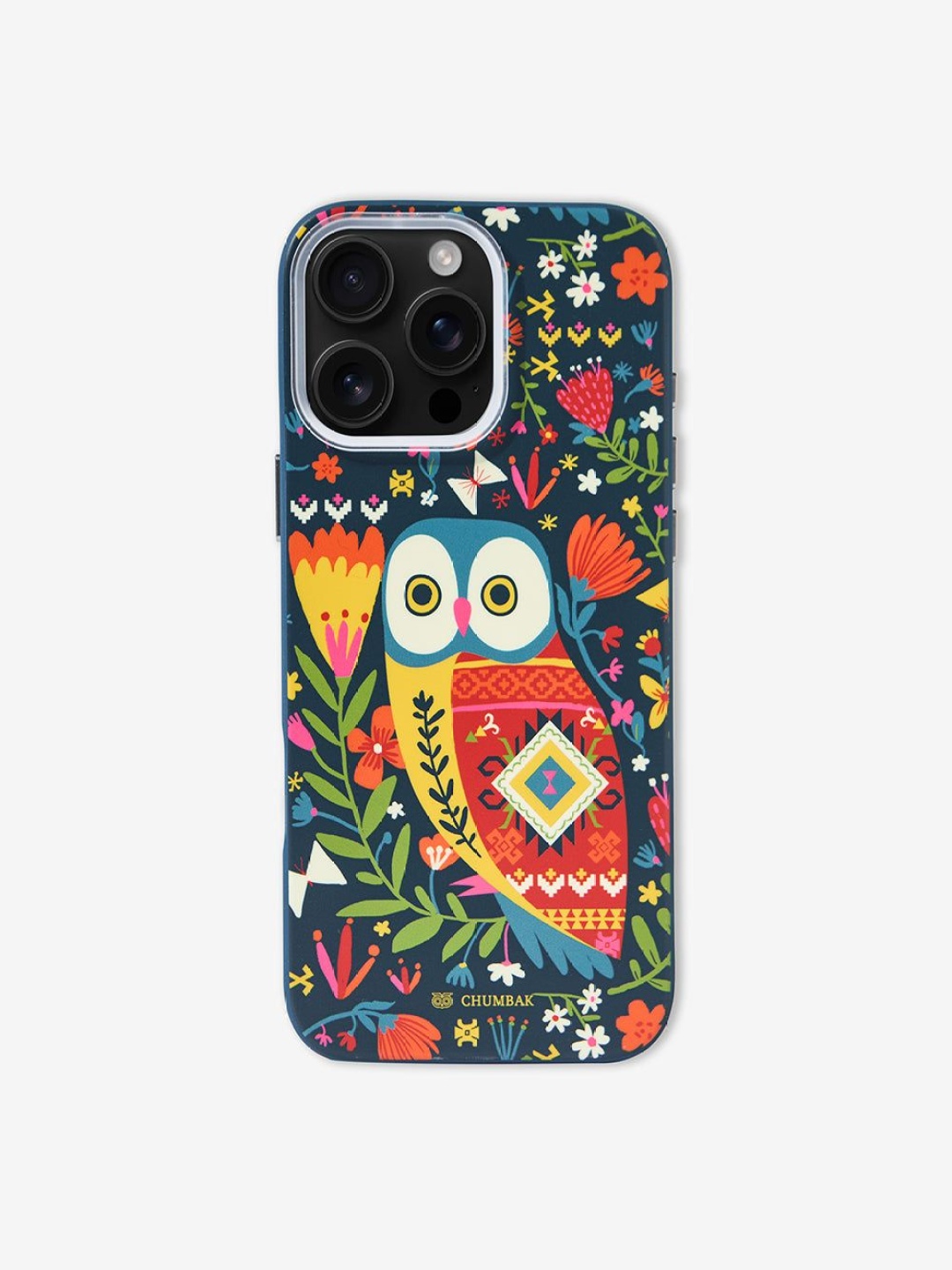 

Chumbak Phone Case Cover For iPhone 16 Pro Max Classic Owl, Navy blue