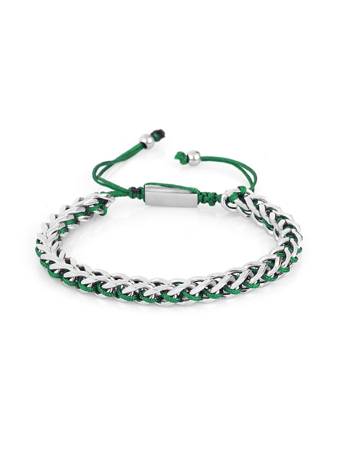 

SANTA BARBARA POLO & RACQUET CLUB Men Stainless Steel Wraparound Bracelet, Silver